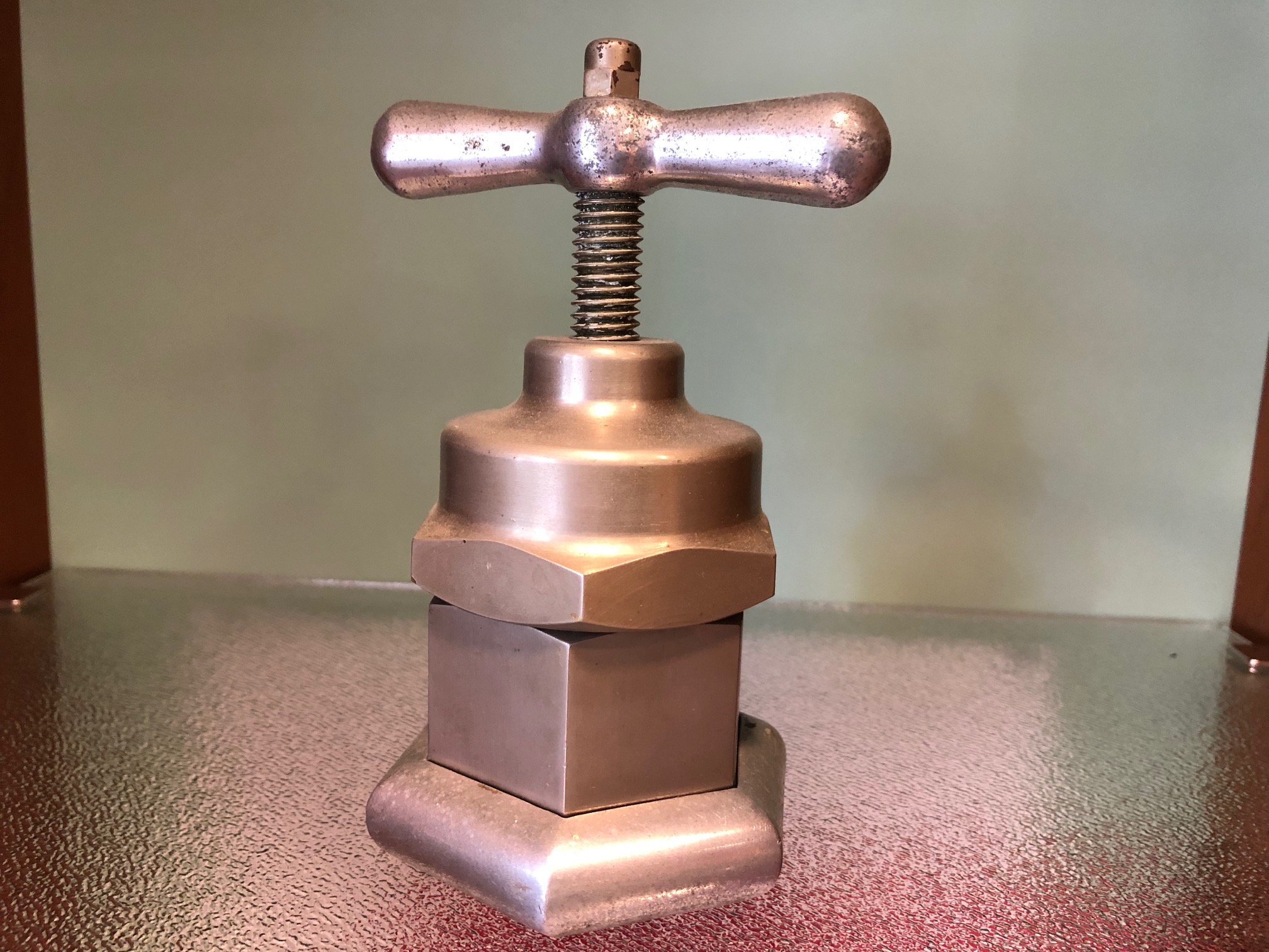 Das Bild zeigt eine Tinkturenpresse.